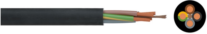 Clean Cable XLPE/Rubber  4g25 mm² Blue - H07rn f - 319090413BE